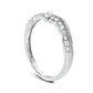 0.25 CT. T.W. Baguette and Round Natural Diamond Antique Vintage-Style Contour Wedding Band in Solid 10K White Gold