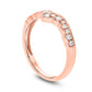 0.33 CT. T.W. Natural Diamond Antique Vintage-Style Crown Contour Wedding Band in Solid 10K Rose Gold
