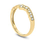 0.33 CT. T.W. Natural Diamond Antique Vintage-Style Crown Contour Wedding Band in Solid 10K Yellow Gold