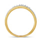 0.20 CT. T.W. Natural Diamond Crown Contour Wedding Band in Solid 10K Yellow Gold