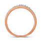 0.20 CT. T.W. Natural Diamond Crown Contour Wedding Band in Solid 10K Rose Gold