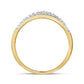0.20 CT. T.W. Natural Diamond Crown Contour Antique Vintage-Style Anniversary Band in Solid 10K Yellow Gold