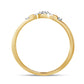 0.17 CT. T.W. Baguette and Round Natural Diamond Contour Wedding Band in Solid 10K Yellow Gold