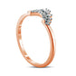 0.17 CT. T.W. Baguette and Round Natural Diamond Contour Wedding Band in Solid 10K Rose Gold