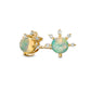 Opal and 0.05 CT. T.W. Diamond Sun Stud Earrings in 10K Gold