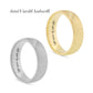 6.5mm Bevelled Edge Euro Comfort-Fit Engravable Wedding Band in Solid 14K White, Yellow or Rose Gold (1 Line)