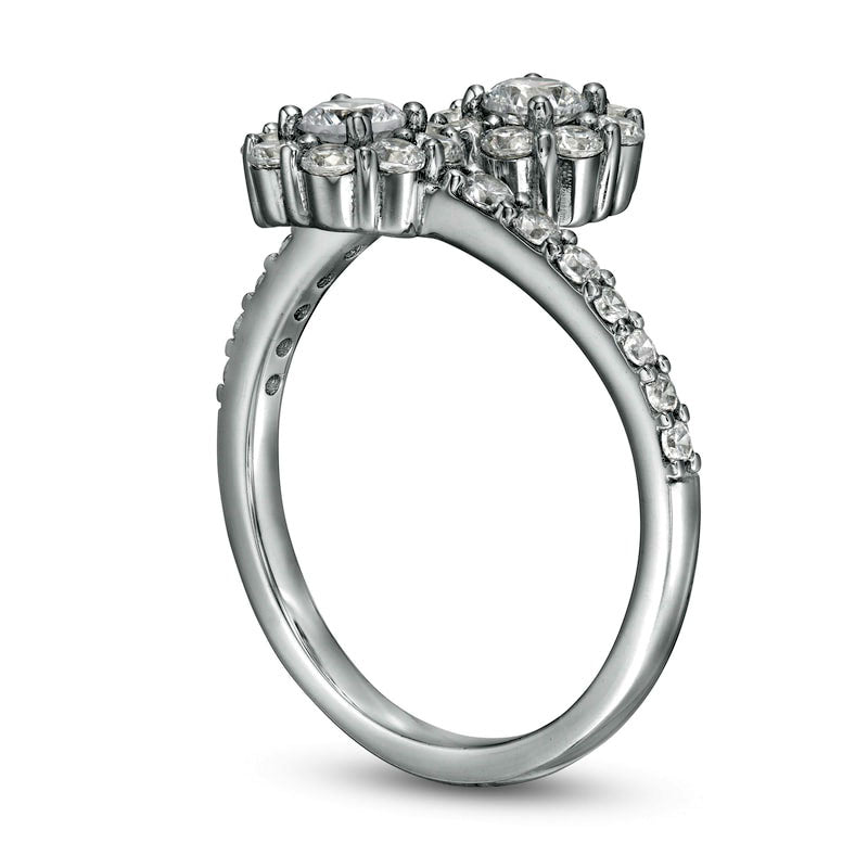 1.0 CT. T.W. Certified Lab-Created Diamond Bypass Ring in Solid 14K White Gold (F/SI2)