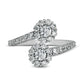 1.0 CT. T.W. Certified Lab-Created Diamond Bypass Ring in Solid 14K White Gold (F/SI2)