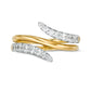 0.50 CT. T.W. Journey Natural Diamond Bypass Ring in Solid 10K Yellow Gold - Size 7