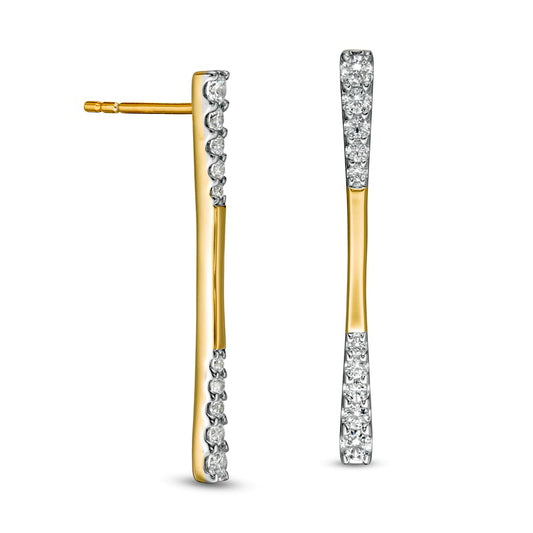 0.5 CT. T.W. Journey Diamond Linear Drop Earrings in 10K Gold