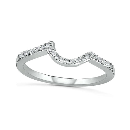Oval Lab-Created White Sapphire Crossover Bypass Split Shank Bridal Engagement Ring Set in Sterling Silver