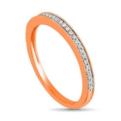 0.38 CT. T.W. Princess-Cut Natural Diamond Double Frame Bridal Engagement Ring Set in Solid 10K Rose Gold