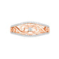 0.20 CT. T.W. Natural Diamond Ornate Clover Ring in Solid 10K Rose Gold