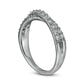 0.50 CT. T.W. Certified Natural Diamond Criss-Cross Band in Solid 14K White Gold (I/SI2)