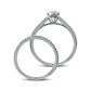 0.38 CT. T.W. Pear-Shaped Natural Diamond Bridal Engagement Ring Set in Solid 10K White Gold
