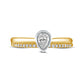 0.38 CT. T.W. Pear-Shaped Natural Diamond Bridal Engagement Ring Set in Solid 10K Yellow Gold