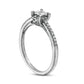 0.38 CT. T.W. Princess-Cut Natural Diamond Hidden Frame Engagement Ring in Solid 10K White Gold