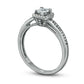0.50 CT. T.W. Princess-Cut Natural Diamond Cushion Frame Engagement Ring in Solid 10K White Gold