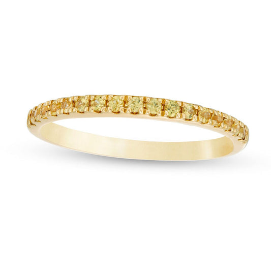 Yellow Sapphire Petite Stackable Band in Solid 10K Yellow Gold