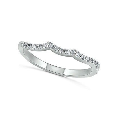 7.0mm Aquamarine and 0.38 CT. T.W. Natural Diamond Bypass Leaf Shank Bridal Engagement Ring Set in Solid 10K White Gold