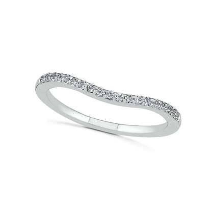Pear-Shaped Lab-Created Emerald and White Sapphire Geometric Curve Split Shank Bridal Engagement Ring Set in Sterling Silver