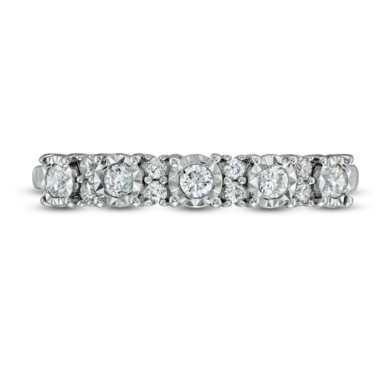 0.25 CT. T.W. Natural Diamond Band in Solid 10K White Gold