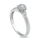 0.33 CT. T.W. Composite Natural Diamond Bridal Engagement Ring Set in Solid 10K White Gold