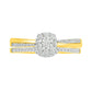 0.33 CT. T.W. Composite Natural Diamond Bridal Engagement Ring Set in Solid 10K Yellow Gold