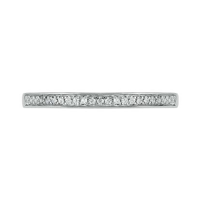 0.33 CT. T.W. Natural Diamond Flower Frame Bridal Engagement Ring Set in Solid 10K White Gold