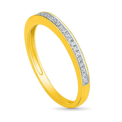 0.33 CT. T.W. Natural Diamond Flower Frame Bridal Engagement Ring Set in Solid 10K Yellow Gold