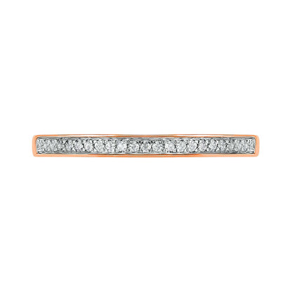 0.33 CT. TW. Natural Diamond Flower Frame Bridal Engagement Ring Set in Solid 10K Rose Gold