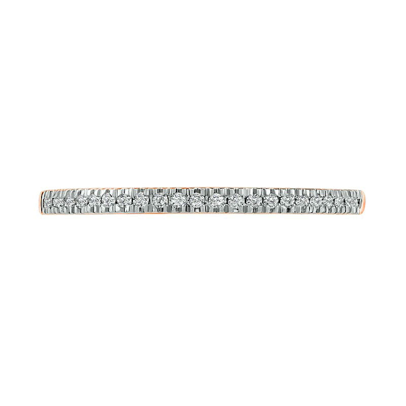 0.38 CT. T.W. Composite Natural Diamond Antique Vintage-Style Alternating Bridal Engagement Ring Set in Solid 10K Rose Gold