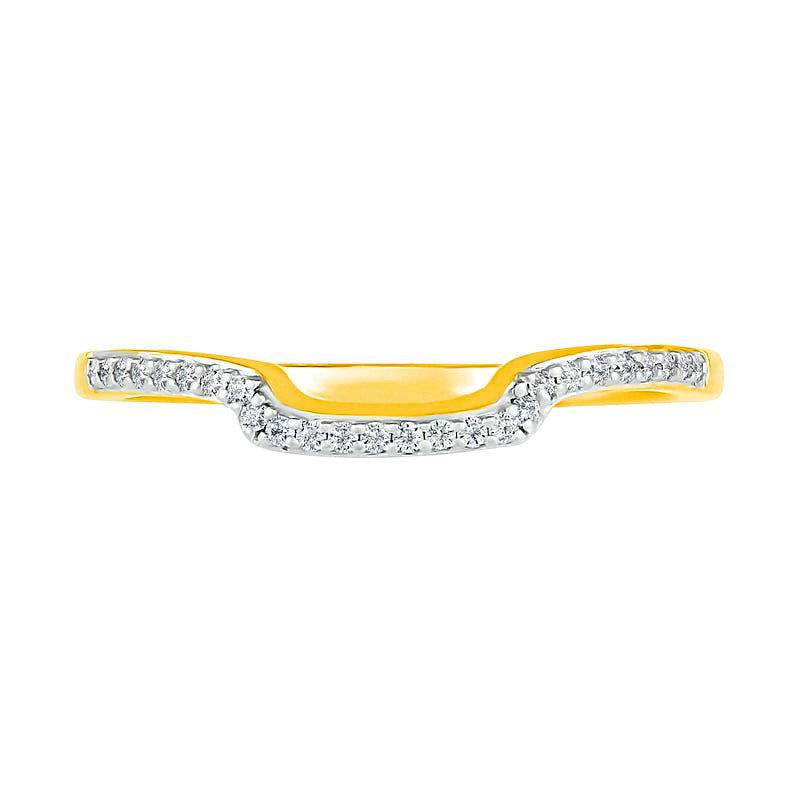 0.38 CT. T.W. Composite Natural Diamond Square Frame Split Shank Bridal Engagement Ring Set in Solid 10K Yellow Gold