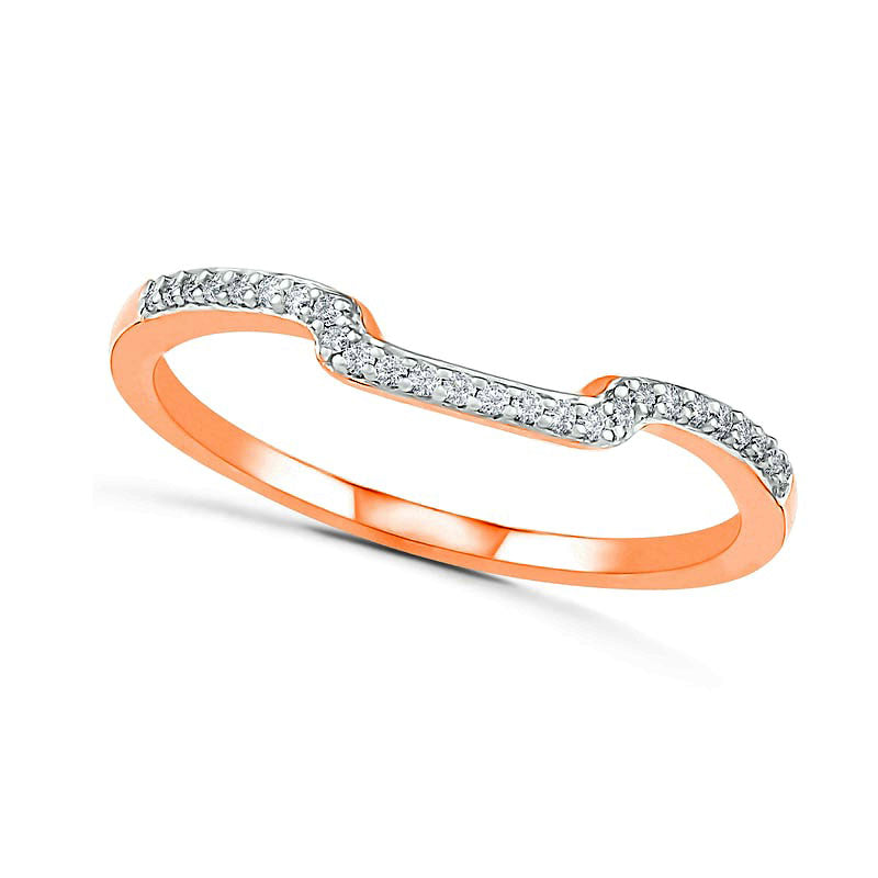 0.38 CT. T.W. Composite Natural Diamond Square Frame Split Shank Bridal Engagement Ring Set in Solid 10K Rose Gold