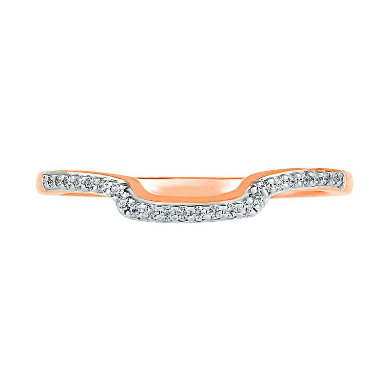 0.38 CT. T.W. Composite Natural Diamond Square Frame Split Shank Bridal Engagement Ring Set in Solid 10K Rose Gold
