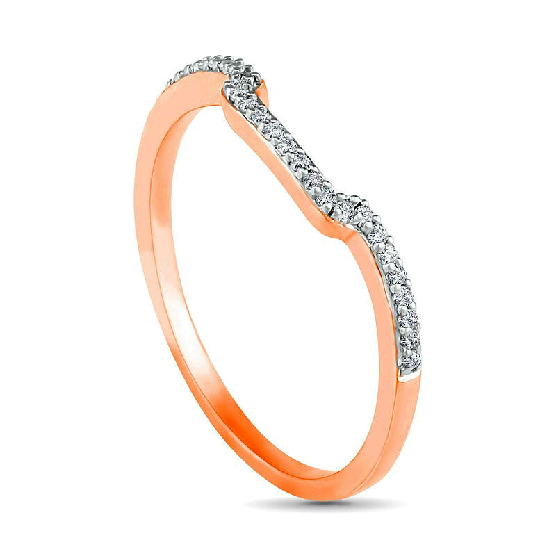 0.38 CT. T.W. Composite Natural Diamond Square Frame Split Shank Bridal Engagement Ring Set in Solid 10K Rose Gold