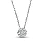 0.17 CT. Natural Clarity Enhanced Solitaire Pendant in 10K White Gold (I/I3)