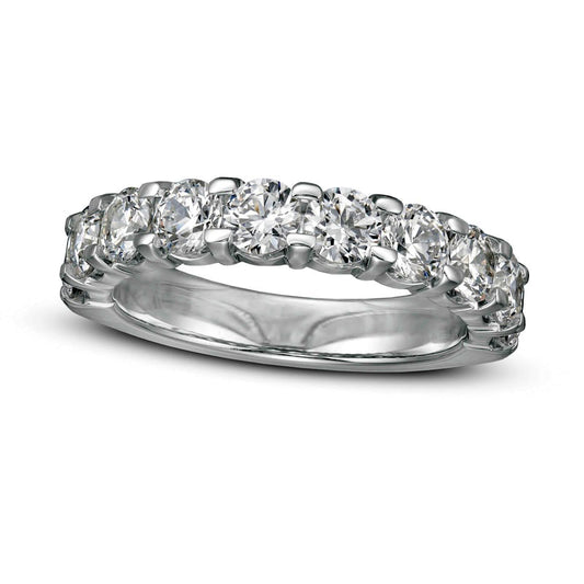 2.0 CT. T.W. Natural Diamond Ten Stone Band in Solid 14K White Gold