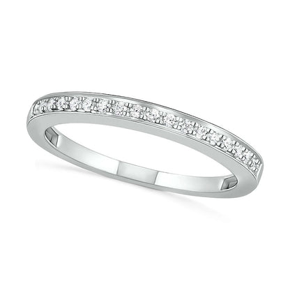 0.75 CT. T.W. Composite Cushion Natural Diamond Frame Antique Vintage-Style Bridal Engagement Ring Set in Solid 10K White Gold