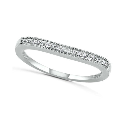 0.75 CT. T.W. Composite Natural Diamond Frame Antique Vintage-Style Bridal Engagement Ring Set in Solid 10K White Gold