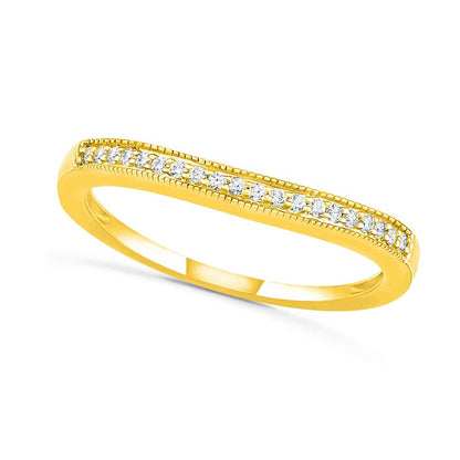 0.75 CT. T.W. Composite Natural Diamond Frame Antique Vintage-Style Bridal Engagement Ring Set in Solid 10K Yellow Gold