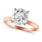 3.0 CT. Certified Natural Clarity Enhanced Diamond Solitaire Engagement Ring in Solid 14K Rose Gold (I/I2)