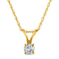 0.17 CT. Natural Clarity Enhanced Solitaire Pendant in 14K Gold (J/I3)