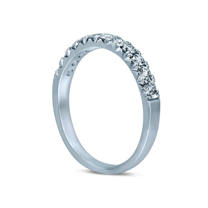 0.50 CT. T.W. Natural Diamond Eleven Stone Anniversary Band in Solid 14K White Gold