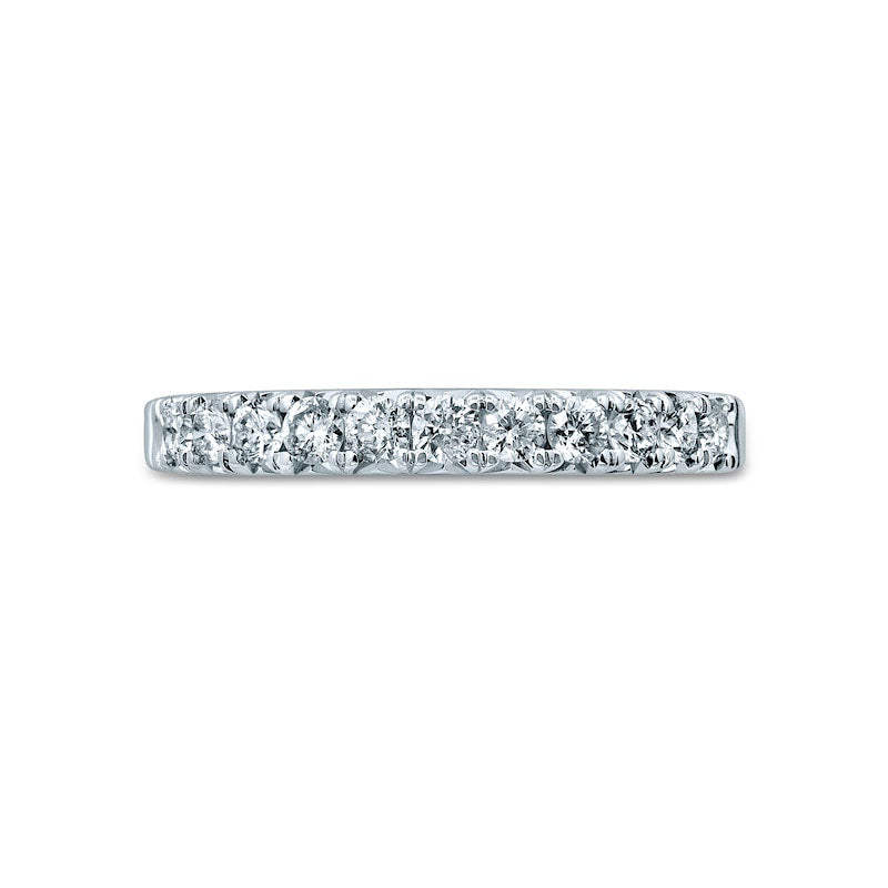 0.50 CT. T.W. Natural Diamond Eleven Stone Anniversary Band in Solid 14K White Gold