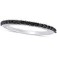 0.20 CT. T.W. Black Enhanced Natural Diamond Anniversary Band in Solid 10K White Gold