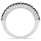 0.20 CT. T.W. Black Enhanced Natural Diamond Anniversary Band in Solid 10K White Gold