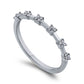 0.13 CT. T.W. Quad Natural Diamond Band in Solid 10K White Gold