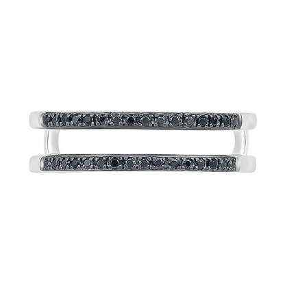 0.17 CT. T.W. Black Enhanced Natural Clarity Enhanced Diamond Solitaire Enhancer in Solid 10K White Gold