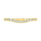 0.20 CT. T.W. Baguette and Round Natural Diamond Contour Anniversary Band in Solid 10K Yellow Gold